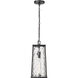 Dutton 1 Light 7.5 inch Powder Coated Black Outdoor Hanging Lantern